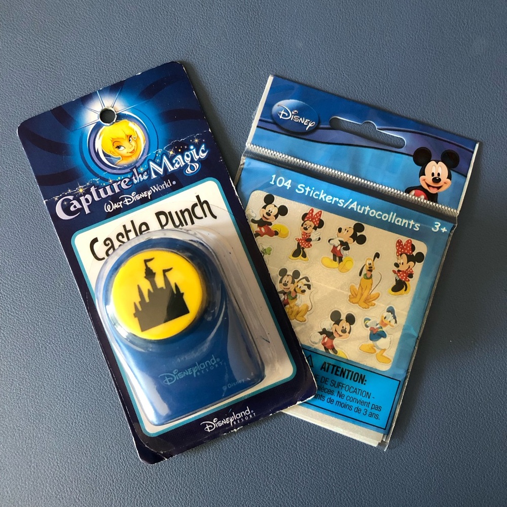Disney Resort Castle Punch and SandyLion stickers